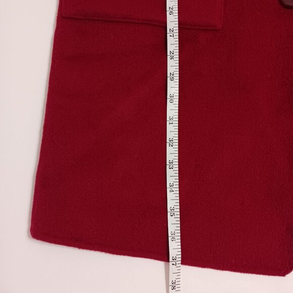 J. Jill Red Burgundy Angora Wool Blend Coat Jacket Size Small Rabbit Hair - Picture 12 of 14